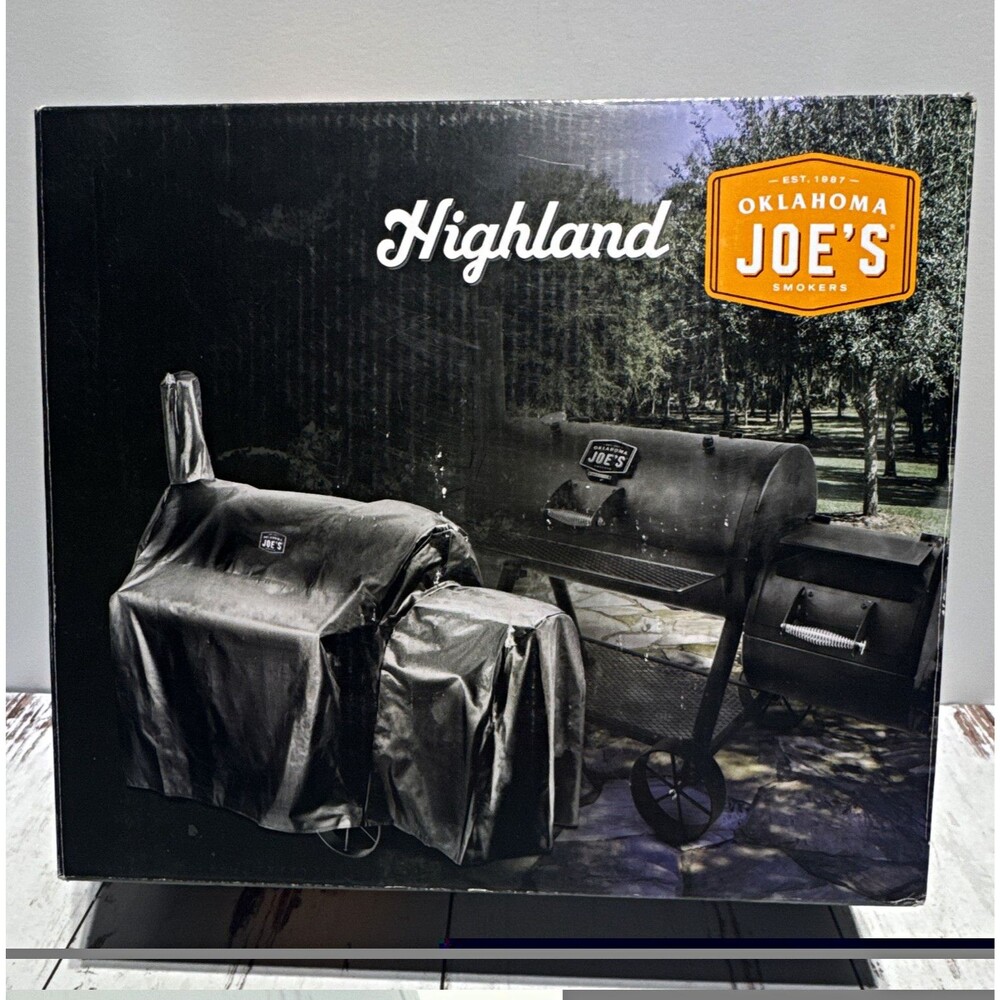 Oklahoma Joe's Highland Smoker Cover Black Large All-Season Hook & Loop 9969